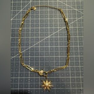 Treasure jewels gold plated necklace with sun pendant!! NWOT!